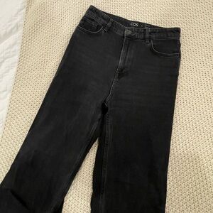 COS black jeans (flared leg, high rise)